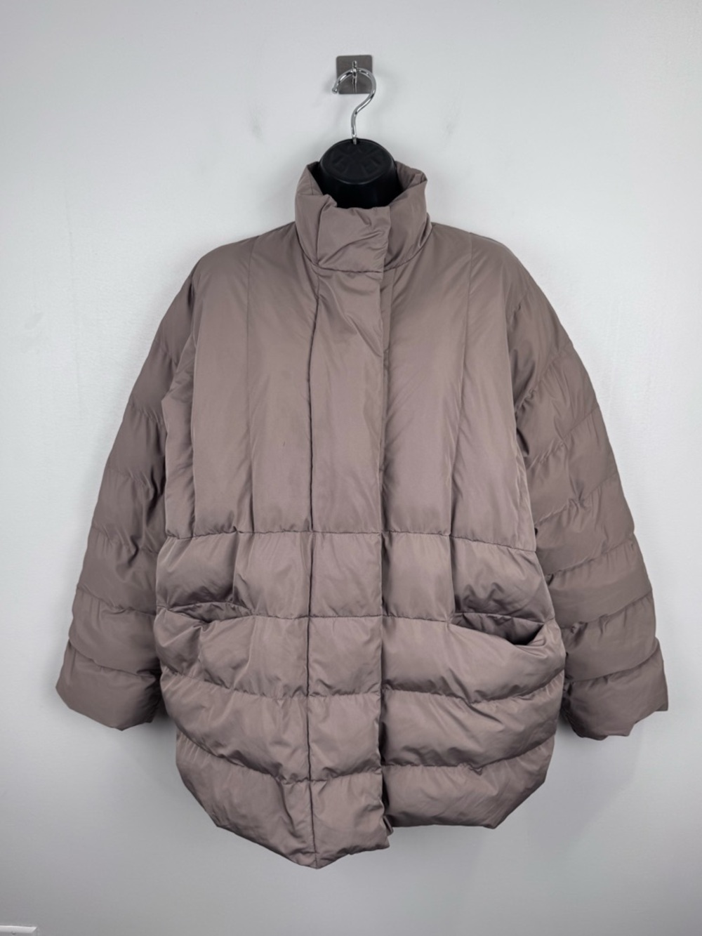 Hatch Women Mother Puffer Brown Jacket Size 2 Maternity Medium